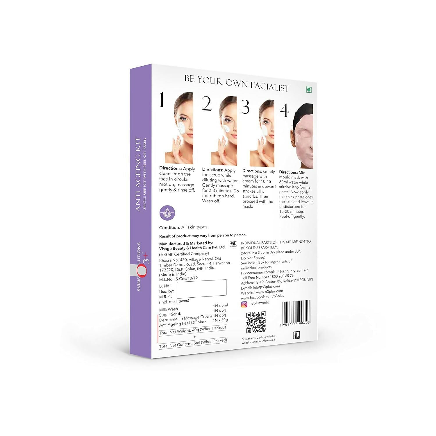 Professional O3+ Anti Ageing Facial Kit Brightening & Finelines Reducer - Distacart