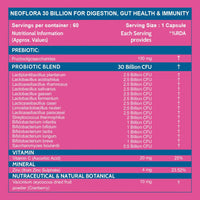 Thumbnail for Carbamide Forte Probiotics Supplement 30 Billion Veg Capsules - Distacart