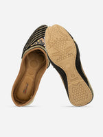 Thumbnail for Desi Colour Women Indian Ethnic Footwear-Black Pearl Shine - Distacart