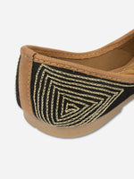 Thumbnail for Desi Colour Women Indian Ethnic Footwear-Black Pearl Shine - Distacart