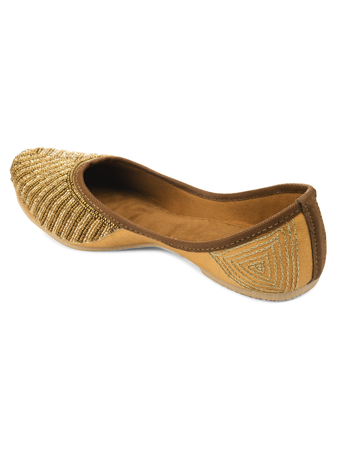 Desi Colour Women Indian Ethnic Footwear-TPR-Golden Lines - Distacart