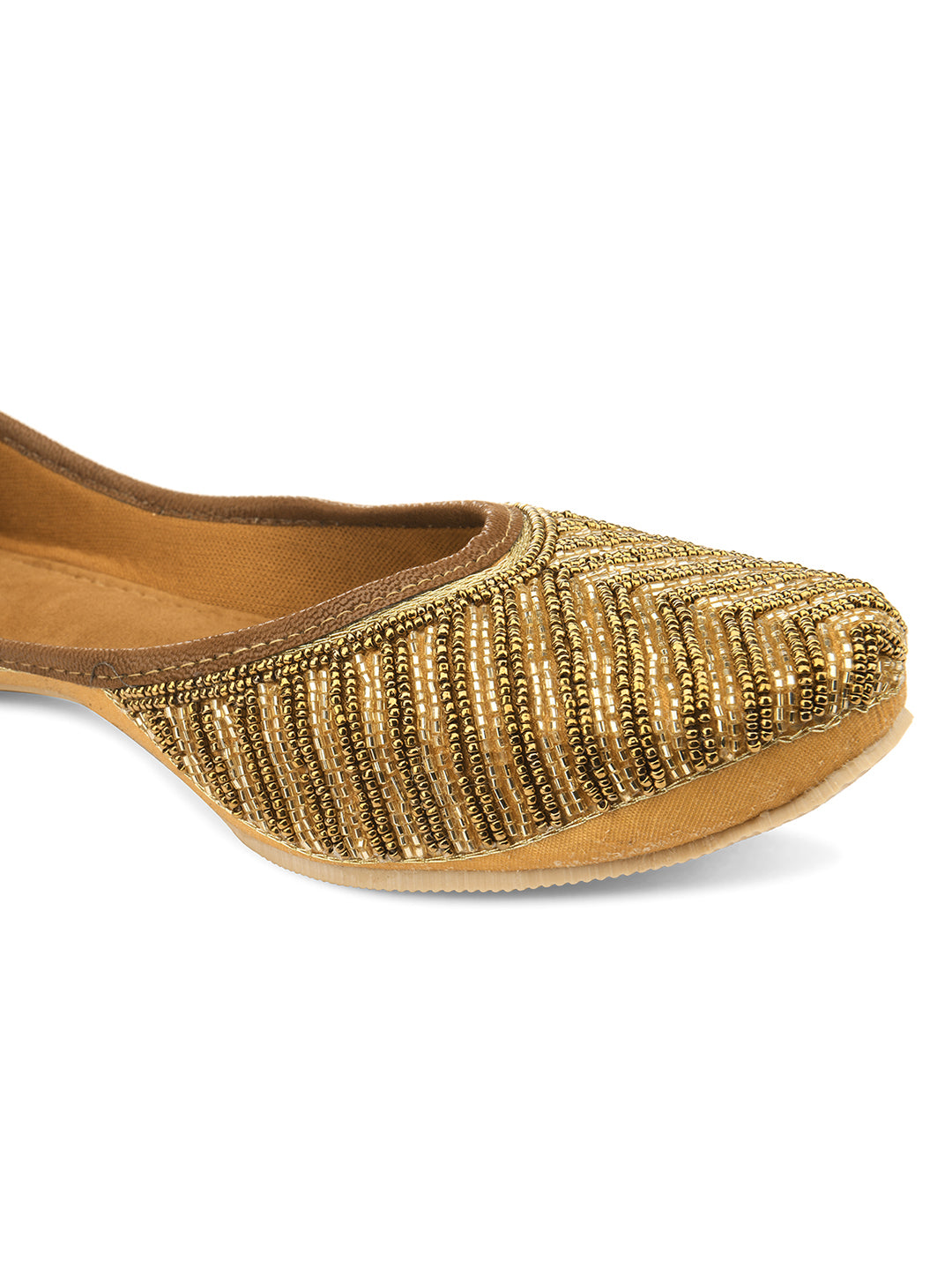Desi Colour Women Indian Ethnic Footwear-TPR-Golden Lines - Distacart