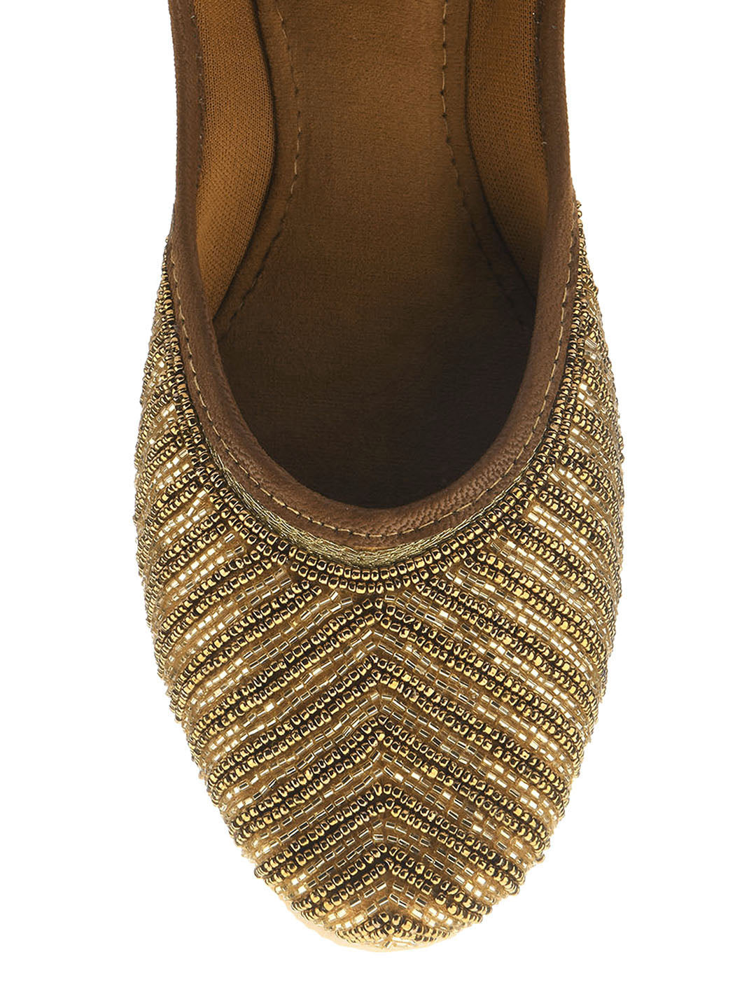 Desi Colour Women Indian Ethnic Footwear-TPR-Golden Lines - Distacart