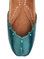 Thumbnail for Desi Colour Women Indian Ethnic Footwear-Green Elegance - Distacart