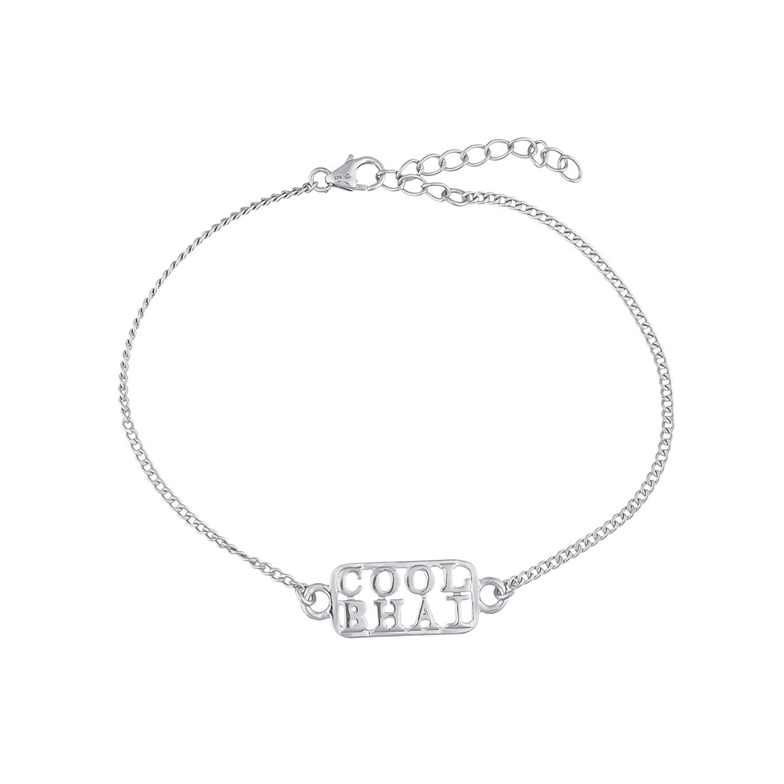 trueBrowns 925 Sterling Silver Precious Cool Bhai Bracelet Rakhi