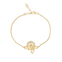 Thumbnail for trueBrowns 925 Sterling Silver 22k Gold Plated Ganesha Bracelet Rakhi