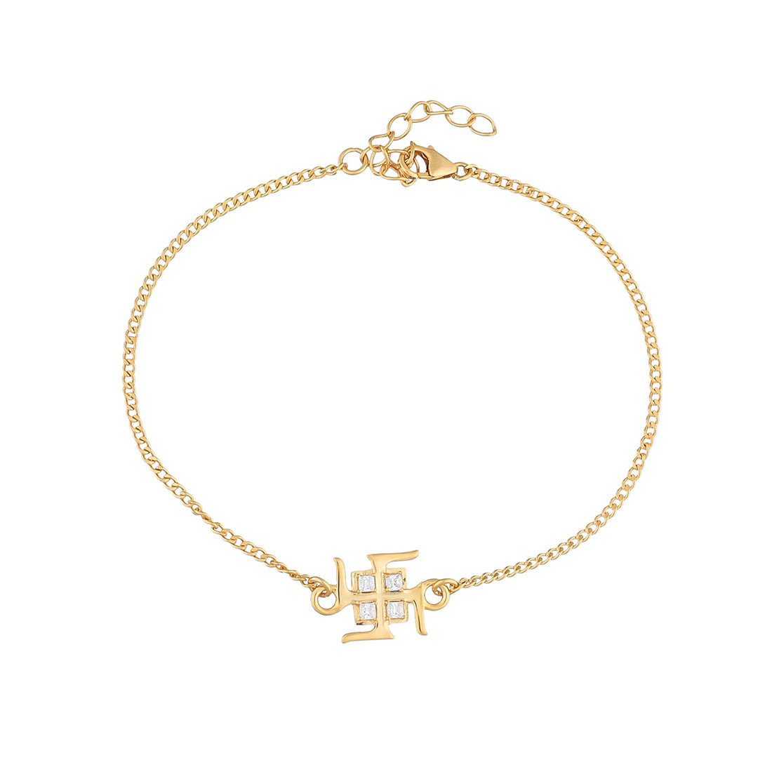 trueBrowns 925 Sterling Silver Swastik Bracelet Style Bracelet Rakhi