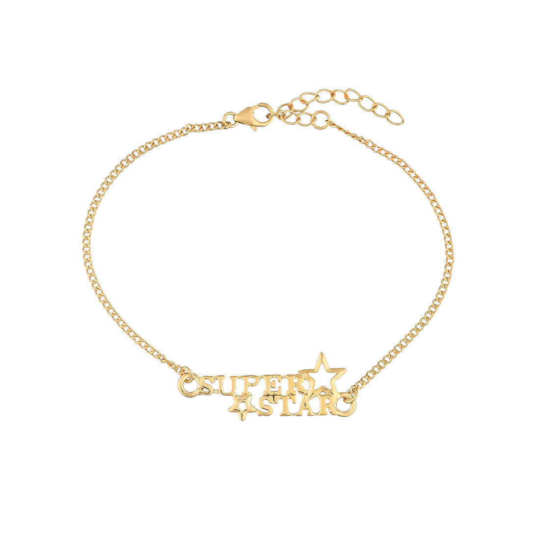 trueBrowns 925 Sterling Silver 22k Gold Micron Plated Superstar Bracelet Rakhi
