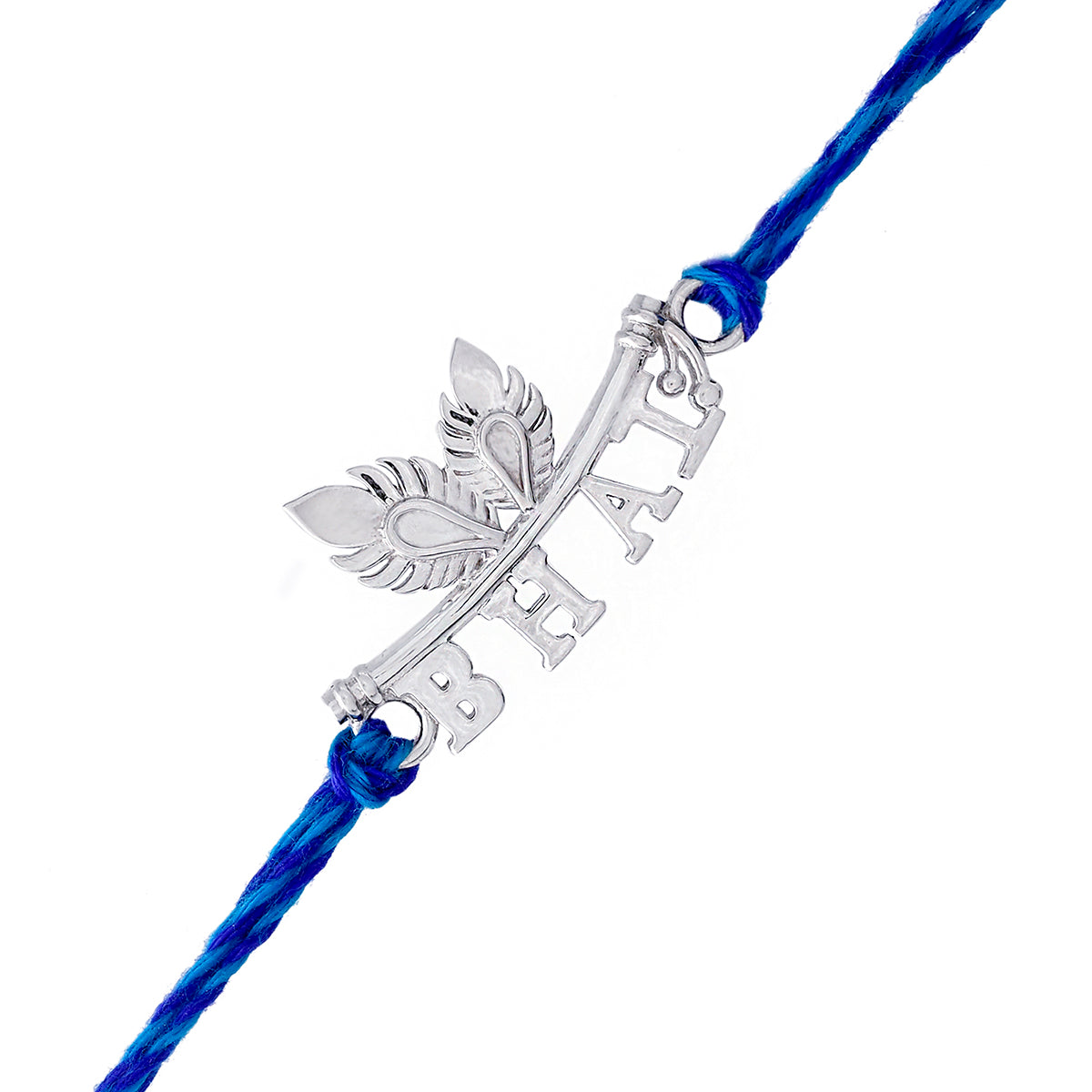 trueBrowns 925 Sterling Silver Stunning Bhai Thread Rakhi
