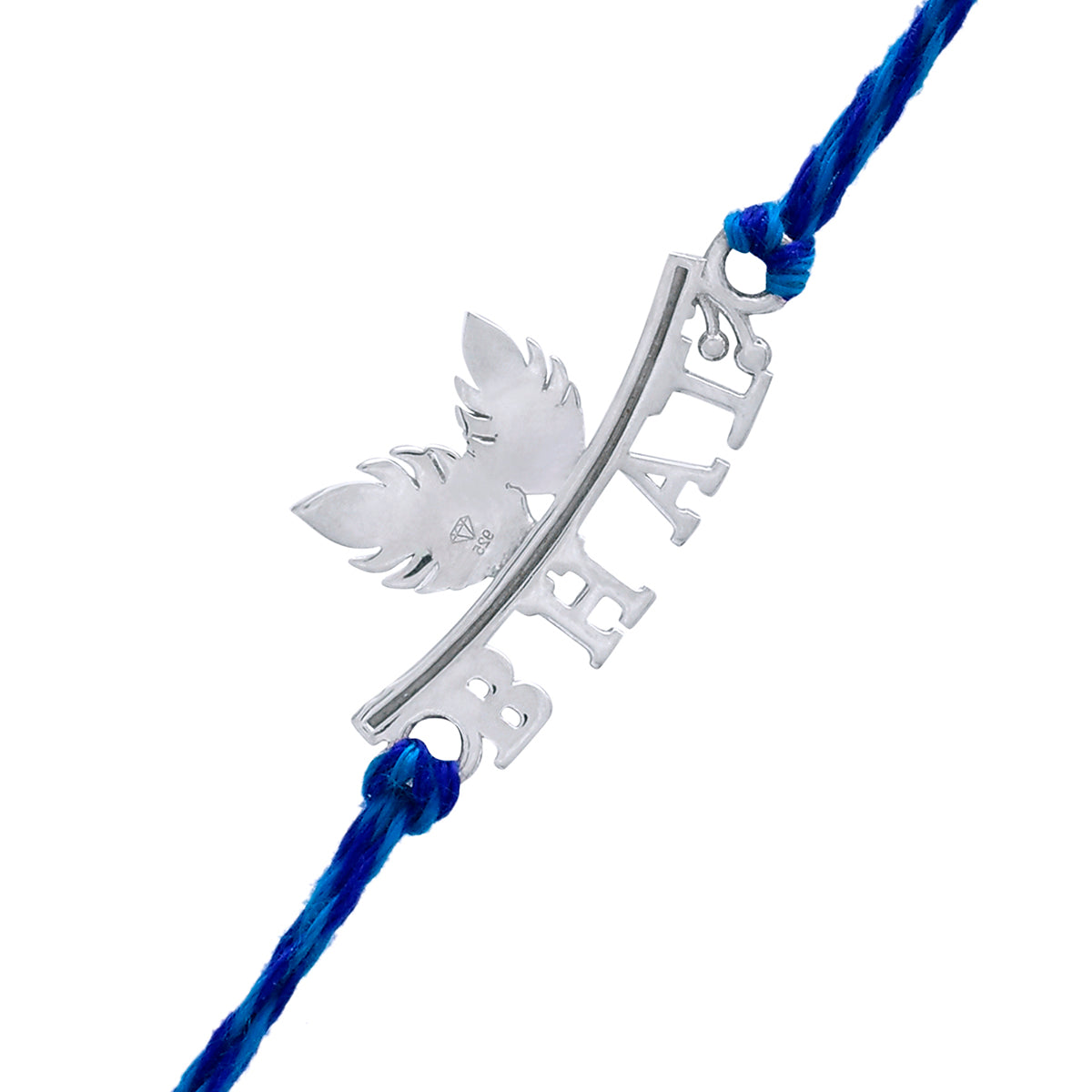 trueBrowns 925 Sterling Silver Stunning Bhai Thread Rakhi