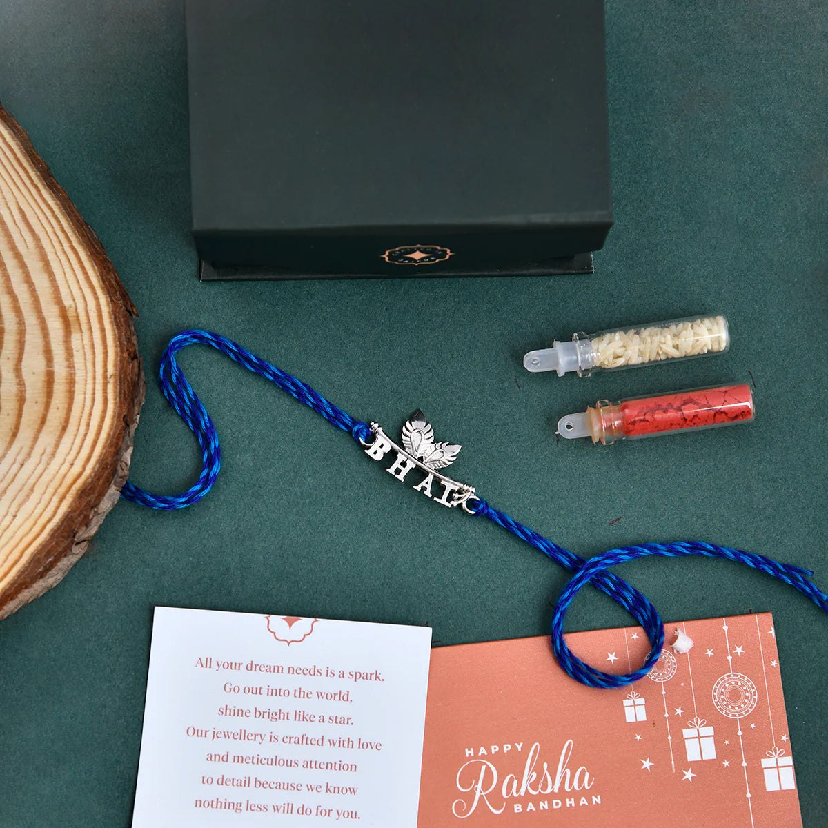 trueBrowns 925 Sterling Silver Stunning Bhai Thread Rakhi