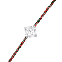 Thumbnail for trueBrowns 925 Sterling Silver Precious Om Thread Rakhi