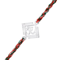 Thumbnail for trueBrowns 925 Sterling Silver Precious Om Thread Rakhi