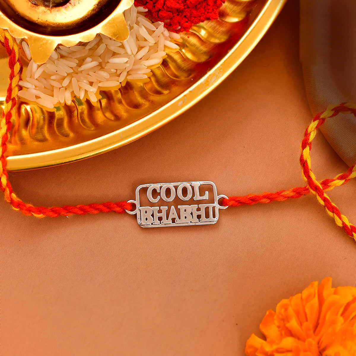 trueBrowns 925 Sterling Silver Precious Cool Bhabhi Thread Rakhi