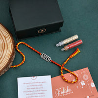 Thumbnail for trueBrowns 925 Sterling Silver Precious Cool Bhai Thread Rakhi