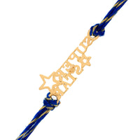 Thumbnail for trueBrowns 925 Sterling Silver 22k Gold Micron Plated Superstar Thread Rakhi
