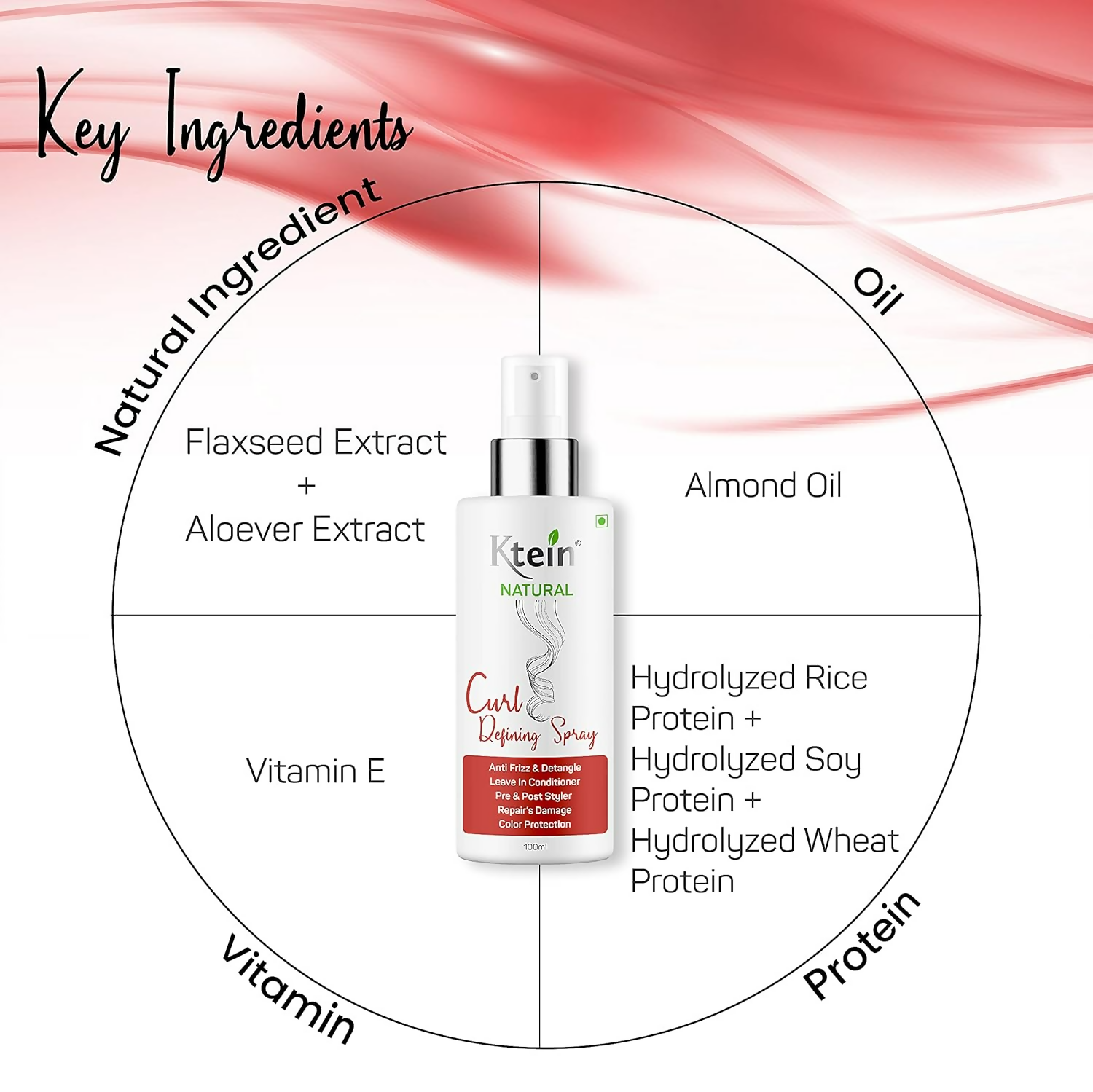 Ktein Natural Curl Defining Spray - Distacart