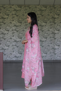Thumbnail for Lyush Women Party Wear Embroidery Worked Kurta With Pant And Dupatta Set - Pink