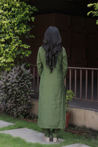 Thumbnail for Lyush Women Party Wear Embroidery Worked Kurta With Pant And Dupatta Set - Green