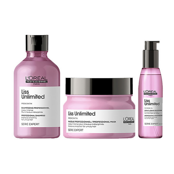 L'Oreal Professionnel Liss Unlimited Shampoo, Hair Mask & Hair Serum Serie Expert - Distacart