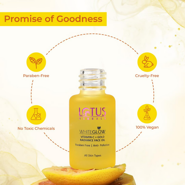 Lotus Herbals WhiteGlow Vitamin C and Gold Radiance Face Oil - Distacart