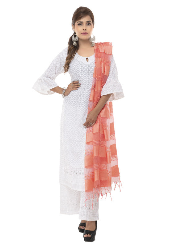 Mominos Fashion Moeza Cotton Payal Design Peach Dupatta - Distacart