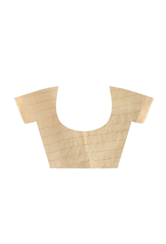 Mominos Fashion Moeza Golden Bhagalpuri Handloom Silk Raj Shree Saree with unstitched Blouse piece - Distacart