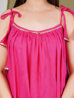 Thumbnail for Pimu Pink Halter Neck Dress - Raini Pink