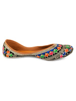 Thumbnail for Desi Colour Women Indian Ethnic Footwear-Black Florence - Distacart