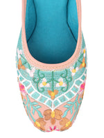 Thumbnail for Desi Colour Women Indian Ethnic Footwear-Dual Colour Emb - Distacart