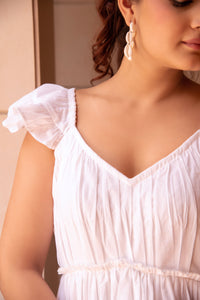 Thumbnail for Pomcha Jaipur Kapas White Tiered Dress