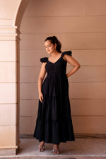 Thumbnail for Pomcha Jaipur Kapas Black Tiered Dress - Distacart