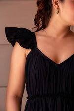 Thumbnail for Pomcha Jaipur Kapas Black Tiered Dress - Distacart