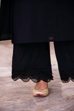Thumbnail for Pomcha Jaipur Kapas Pure Black Co-Ord Set - Distacart