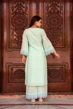 Thumbnail for Pomcha Jaipur Kapas Pastel Green Co-Ord Set - Distacart