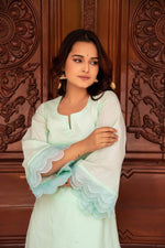 Thumbnail for Pomcha Jaipur Kapas Pastel Green Co-Ord Set - Distacart