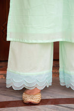 Thumbnail for Pomcha Jaipur Kapas Pastel Green Co-Ord Set - Distacart