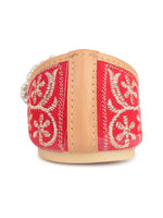 Thumbnail for Desi Colour Women Indian Ethnic Footwear-Red Gungroo - Distacart
