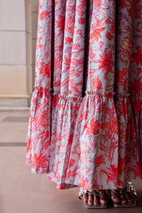 Thumbnail for Pomcha Jaipur Kapas One Shoulder Printed Long Dress