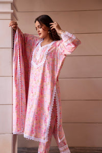 Thumbnail for Pomcha Jaipur Kapas Pastel Peach Lace Suit Set