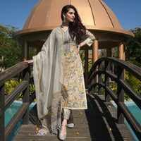 Thumbnail for NOZ2TOZ Women Yellow Printed Viscose Rayon Kurta, Pant And Dupatta Set