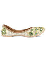 Thumbnail for Desi Colour Women Indian Ethnic Footwear-Mini Dabka-Mirror Jarkan 4 - Distacart
