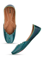 Thumbnail for Desi Colour Women Indian Ethnic Footwear-Green Elegance - Distacart