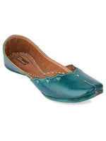 Thumbnail for Desi Colour Women Indian Ethnic Footwear-Green Elegance - Distacart