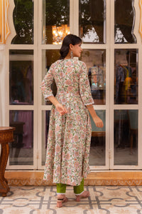 Thumbnail for Pomcha Jaipur Gaurangi Aamira Cotton Angrakha Set