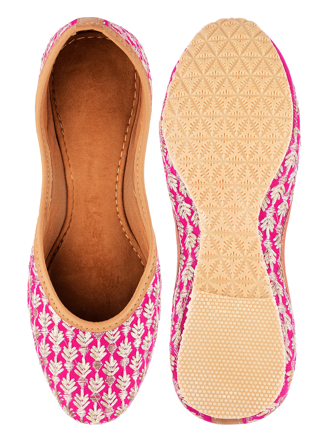 Desi Colour Women Indian Ethnic Footwear-Pinky - Distacart