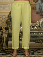 Thumbnail for Varanga Women Lime Green Chikankari Embroidered Kurta Set With Dupatta - Distacart