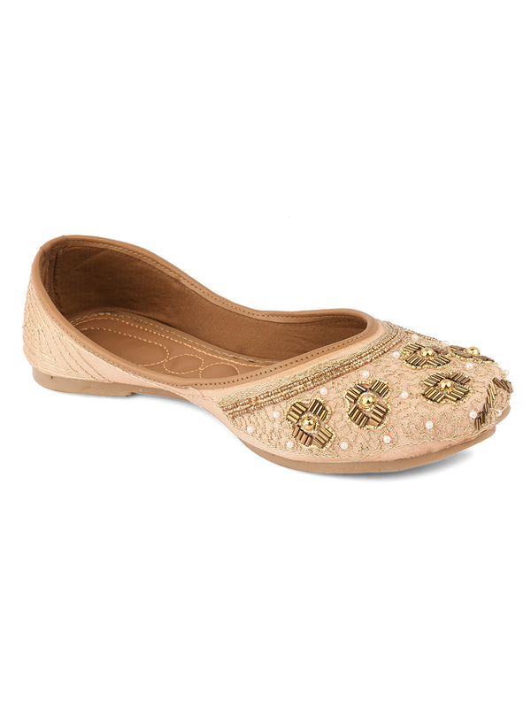 Desi Colour Women Indian Ethnic Footwear-Party Collection - Peach - Distacart