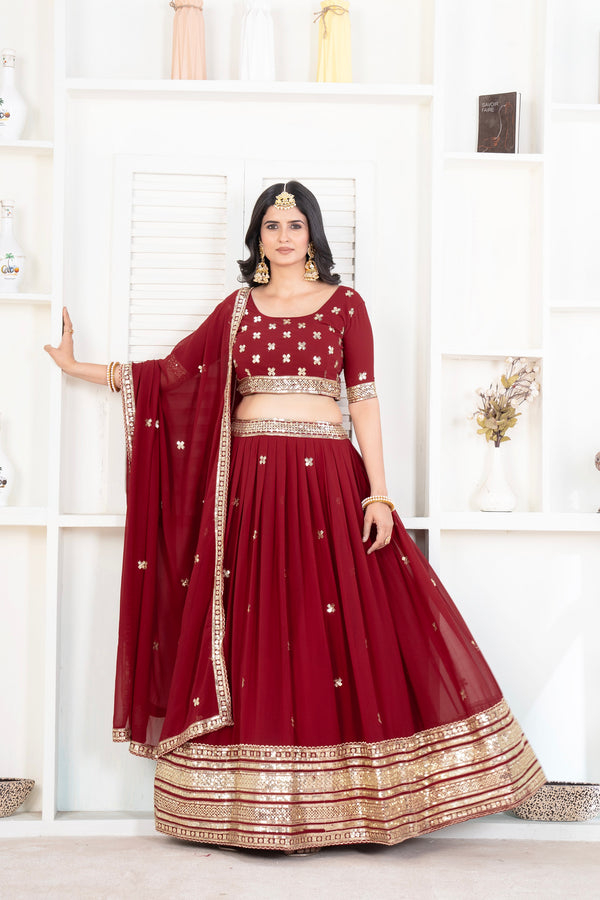 Lehenga Mart Designer Wedding Lehenga Choli For Women - Red - Distacart