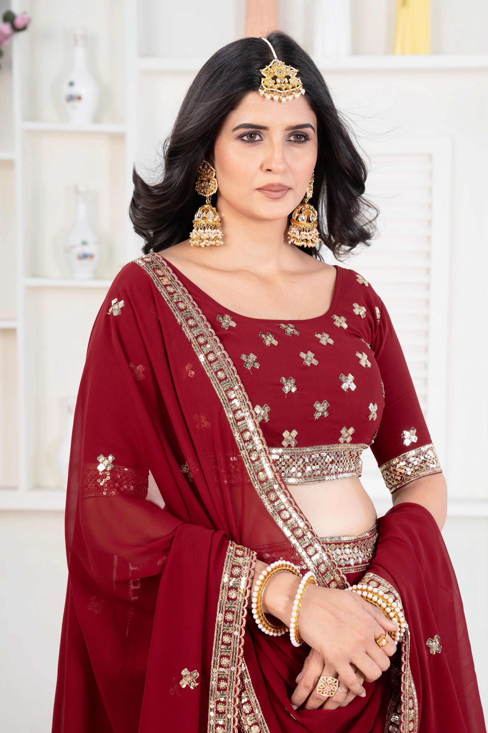 Lehenga Mart Designer Wedding Lehenga Choli For Women - Red - Distacart